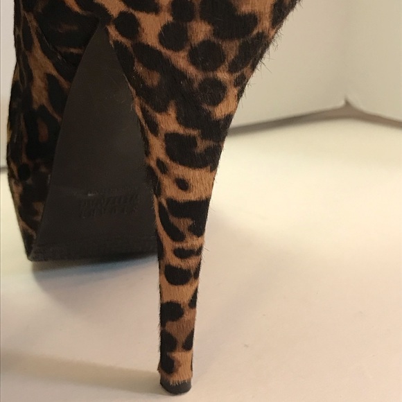 Stuart Weitzman 5” Stiletto Platform Boots Leopard - Picture 13 of 16